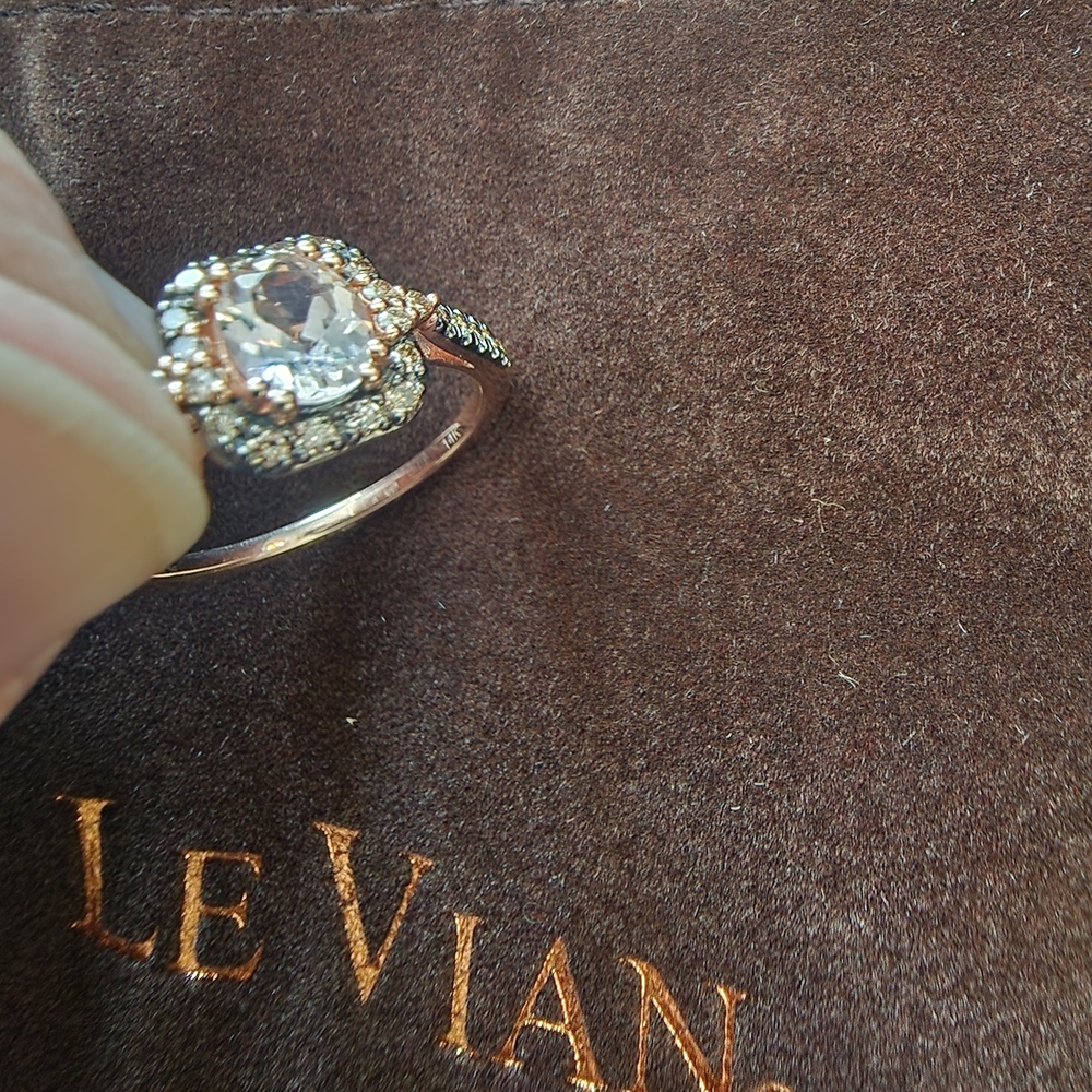 Levian Morganite And Diamond Ring - Picture 3 of 3